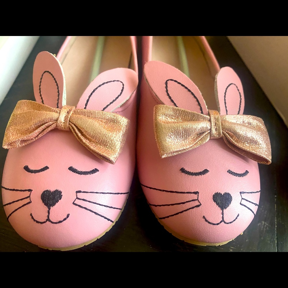 Chasing Fireflies Leather Bunny Flats Sz 4
